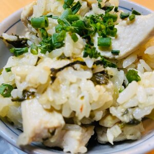 鷄と高菜の中華風炊き込みご飯✿